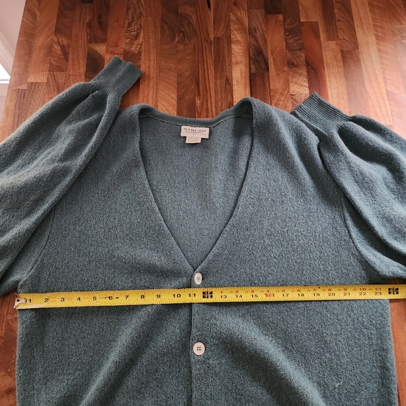 Tuttle Golf 100% Alpaca Sage Green Front Buttons Cardigan Size XL - Picture 7 of 9